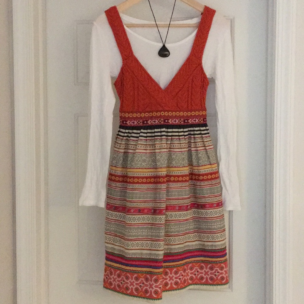 Free people festive bohemian embroidery dress